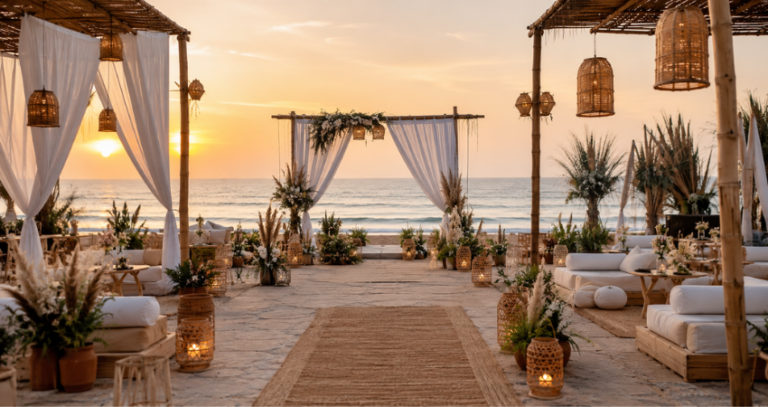 Boho and Minimalist Wedding Décor in Puri: A Design Direction That Suits the Coast